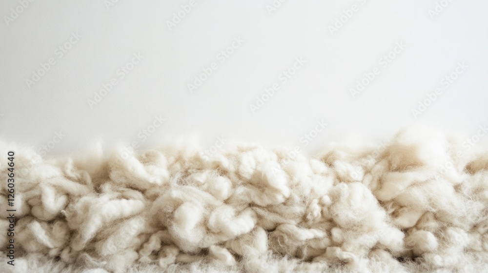 Poster wool panel background for rugs showcasing soft beige texture with blank space for design and text pl
