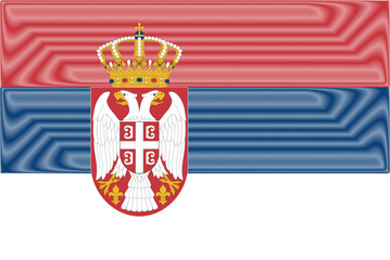 Serbia National Day February 15. Scribble style Serbia flag vector background. Poster, card, banner.