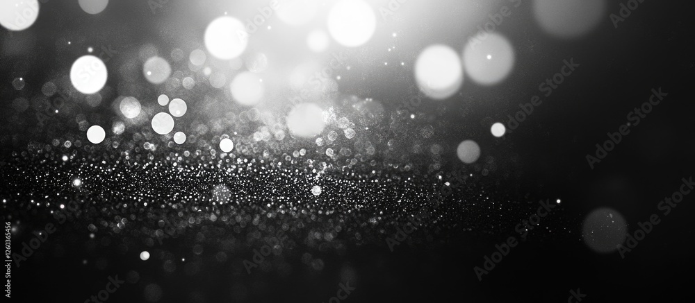Poster silver glitter texture background with soft bokeh lights creating a festive and elegant atmosphere i
