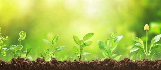 Sustainable Agriculture Innovation for Modern Farmers Featuring Growing Plants and Space for Custom Text
