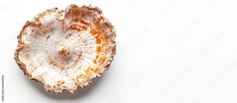 Poster strombus listeri seashell displayed elegantly on a clean white background showcasing its intricate t