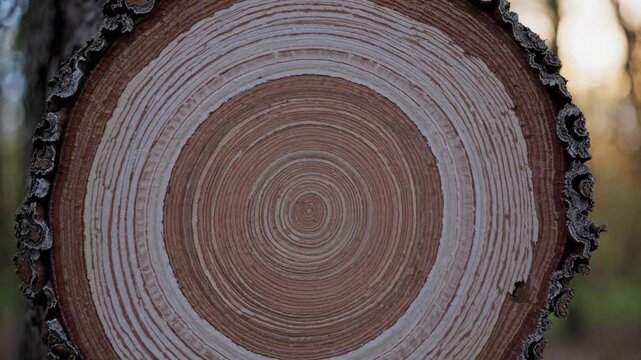 Tree Rings: A captivating close-up view of tree rings showcasing nature's intricate patterns and the passage of time.