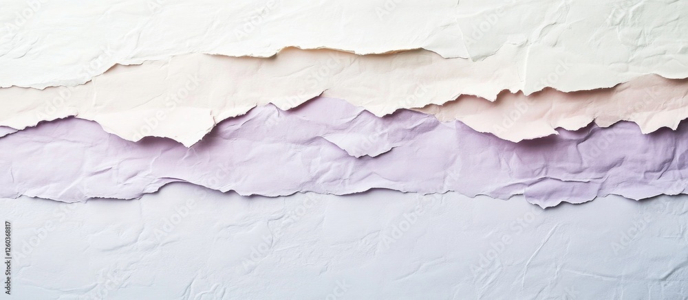 Aufkleber elegant ripped torn paper edge texture background in soft pastel aesthetic for creative design and v