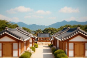 Serene view of traditional hyangwonjeong pavilion gyeongbokgung palace photography landscape tranquil cultural heritage