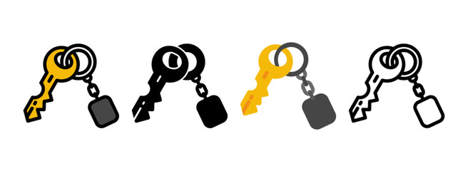 Set of Keychain Icon