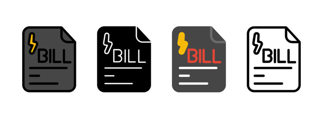 Set of Utility Bill Icon