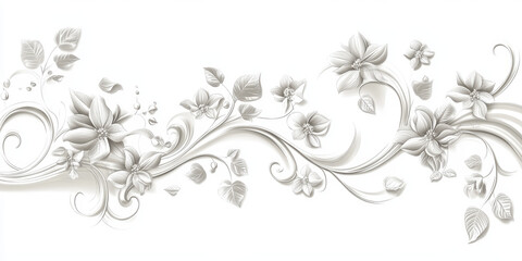 An elegant and decorative floral border