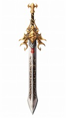 Obraz premium Sharp Sword on Transparent Background