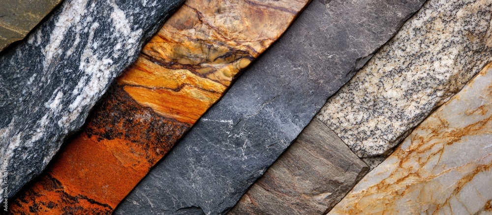 Poster colorful stone textures in a seamless pattern suitable for backgrounds, design projects, and natural