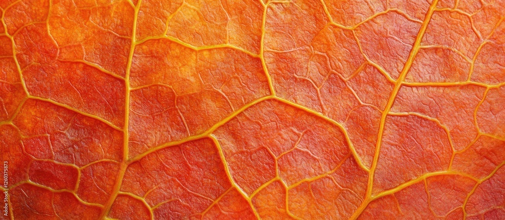 Poster vibrant close-up of a maple leaf texture showcasing autumn colors and intricate vein patterns perfec
