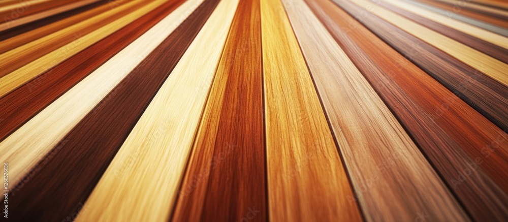 Poster stripe wooden background texture with dynamic perspective showcasing various shades of wood in a cre