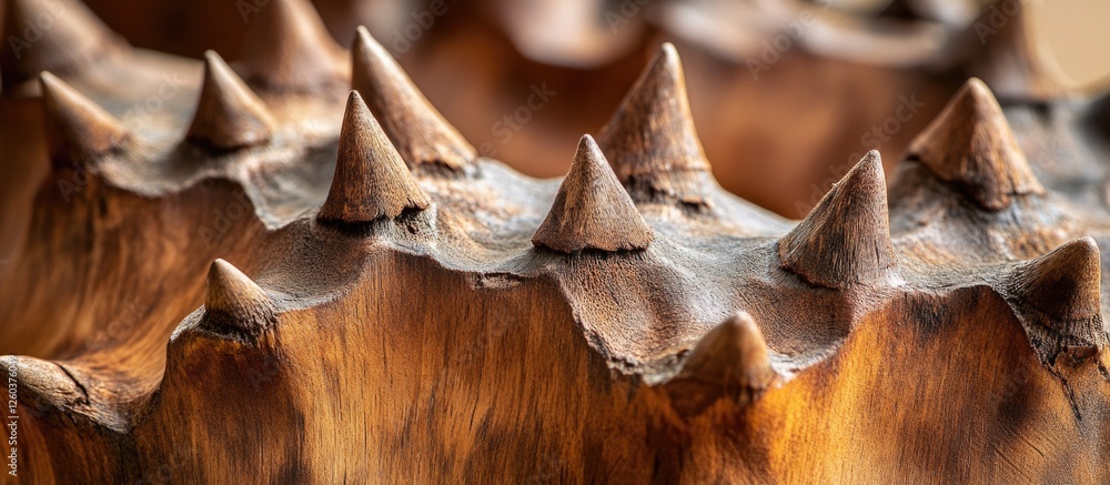 Aufkleber ceiba speciosa tree trunk with sharp natural spikes showcasing unique texture and features of this d