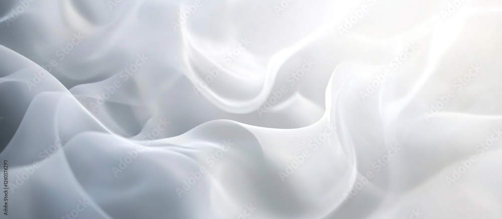 Poster soft flowing white and gray abstract background with subtle textures and light, perfect for elegant 
