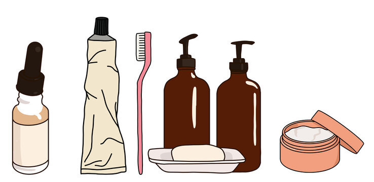 Personal Care & Hygiene Icons - Toothbrush, Cream, Soap & More