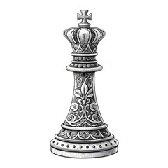 Beautiful Designed Queen chess piece in transparent background