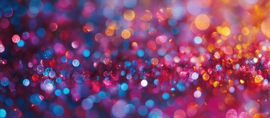 Naklejka premium Abstract colorful bokeh background for Christmas and New Year holiday celebrations with vibrant festive lights and soft blur effects