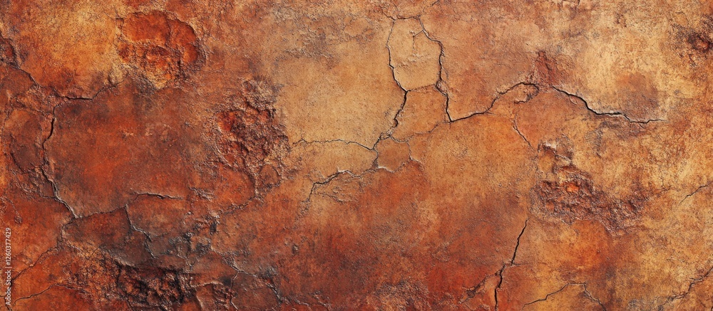 Poster rustic brick wall texture featuring cracks and scratches ideal for background use in various design 
