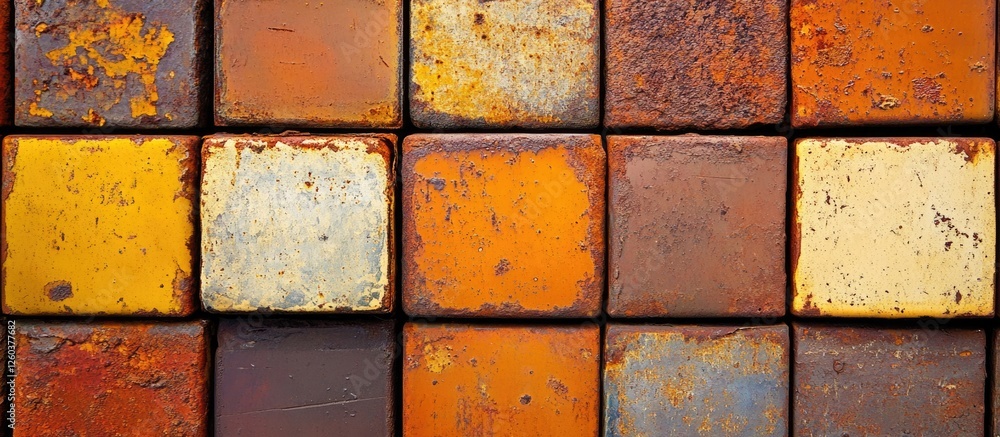 Poster rustic metal wall texture with grunge finish showcasing weathered colors and patterns suitable for b