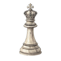 Beautiful Designed Queen chess piece in transparent background