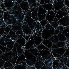 Abstract seamless pattern of interconnected lines and nodes digital art dark background high-detail conceptual design