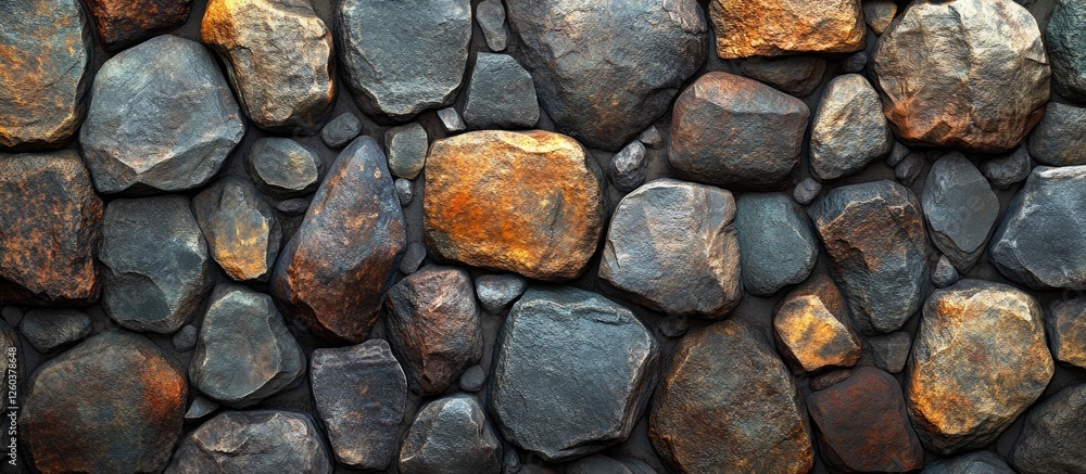 Aufkleber textured stone background featuring various sizes and colors of rocks ideal for natural and rustic d