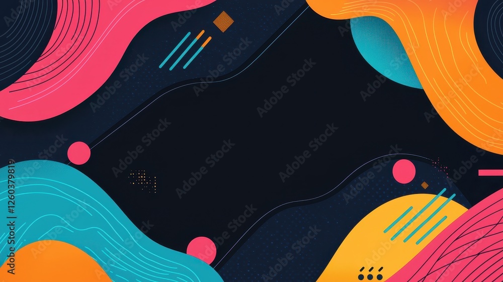 Aufkleber abstract colorful background with dynamic shapes and vibrant hues for modern design