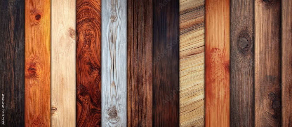 Poster natural wooden textures in varying colors and patterns ideal for background use in design and artist