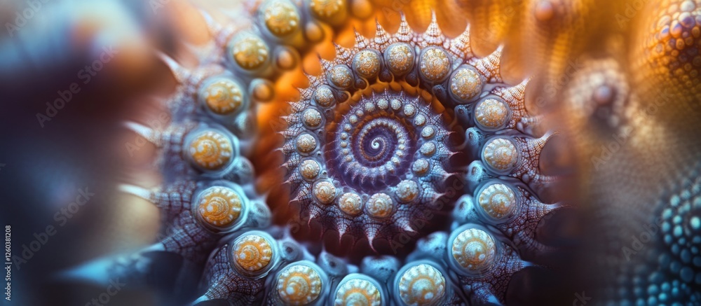 Poster colorful spiral bulb texture in abstract background showcasing intricate patterns and vibrant hues f