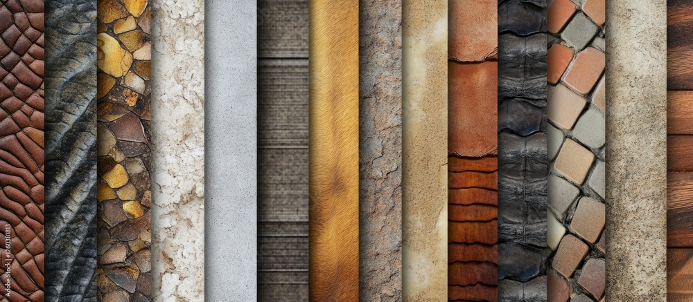 Poster diverse textures collection for unique wallpaper backgrounds in various materials and patterns