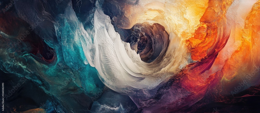 Poster abstract swirling colors and textures in vibrant shades creating a captivating background for artist