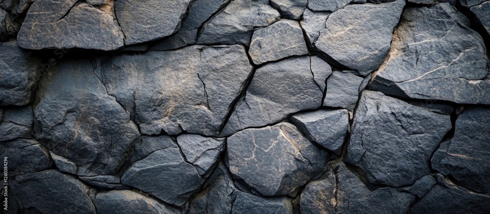 Poster gray stone texture with cracked surface ideal for background or architectural design elements. high-