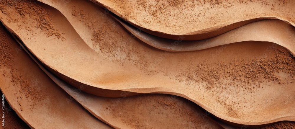 Poster textured terracotta clay surface with wavy patterns ideal for artistic backgrounds and design projec