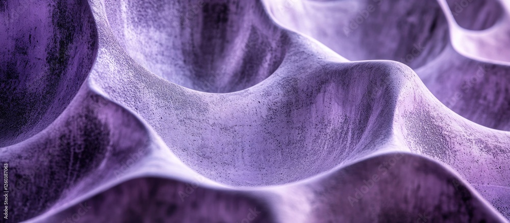 Poster textured purple concrete waves with abstract patterns for modern design background