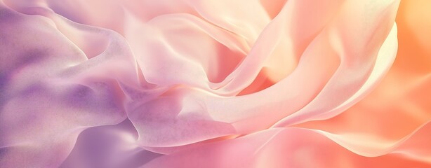 Obraz premium Soft, flowing fabric in pastel colors.