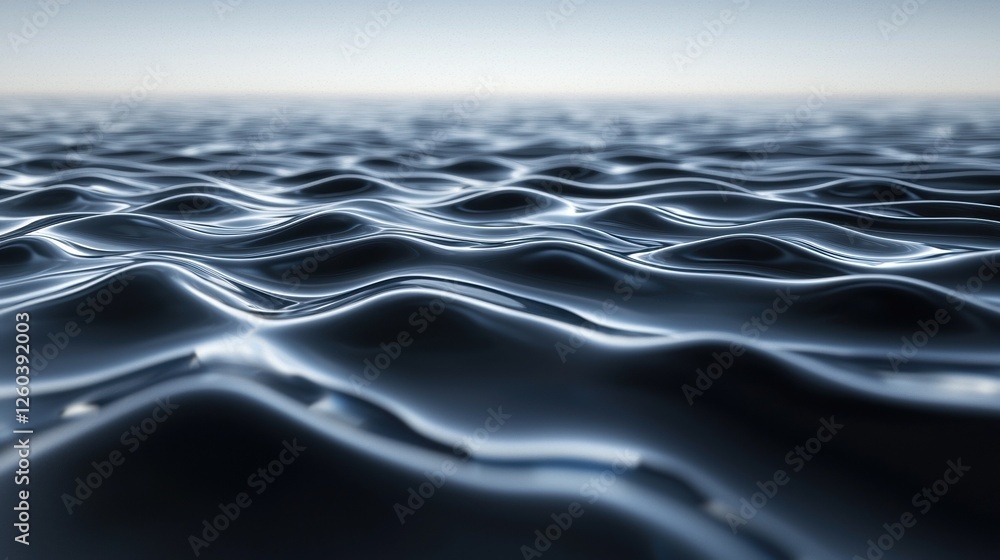 Poster close-up of the surface of the water. the water is a deep blue color and appears to be calm and stil