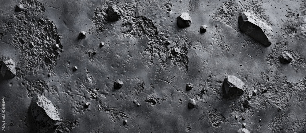 Poster gray cement texture background featuring dark spots and stones creating an industrial and unique vis