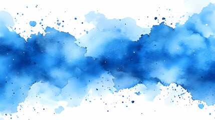Obraz premium Abstract Watercolor Background With Blue Tones