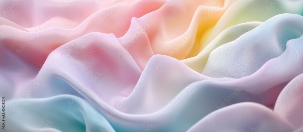 Poster soft pastel fabric waves creating a dreamy blurred color texture ideal for photography backgrounds a