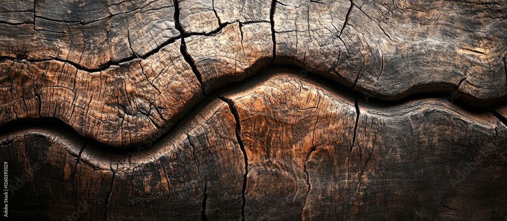 Poster natural weathered wooden fence texture with intricate cracks and grain patterns suitable for backgro