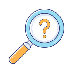 magnifying glass with question mark icon, magnifying glass with question mark vector illustration-magnifying glass with question mark perfect for magnifying glass with question mark logos and icons
