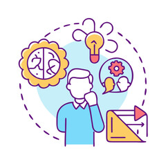 person thinking icon, person thinking vector illustration-person thinking perfect for person thinking logos and icons