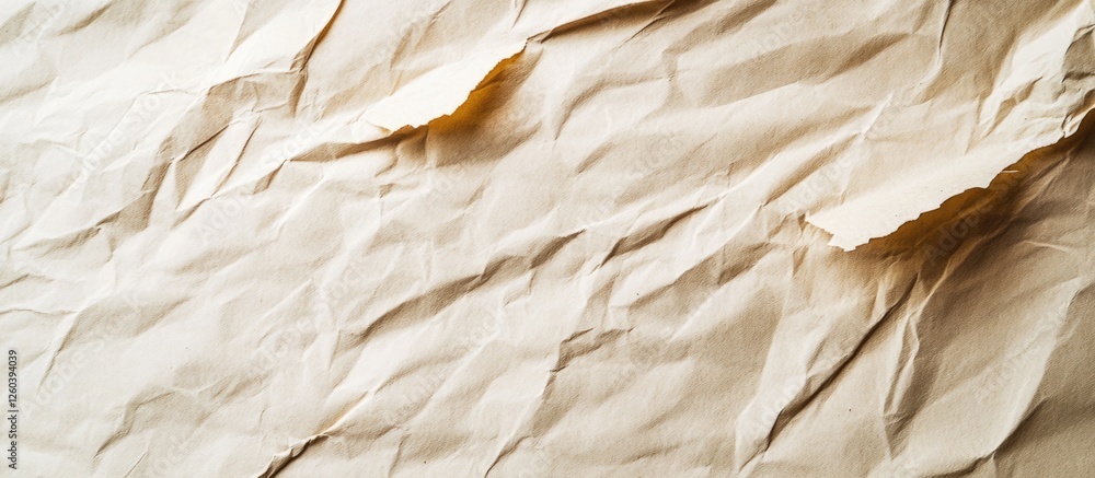 Aufkleber textured natural craft paper background with crumpled areas and ample empty space for creative text 