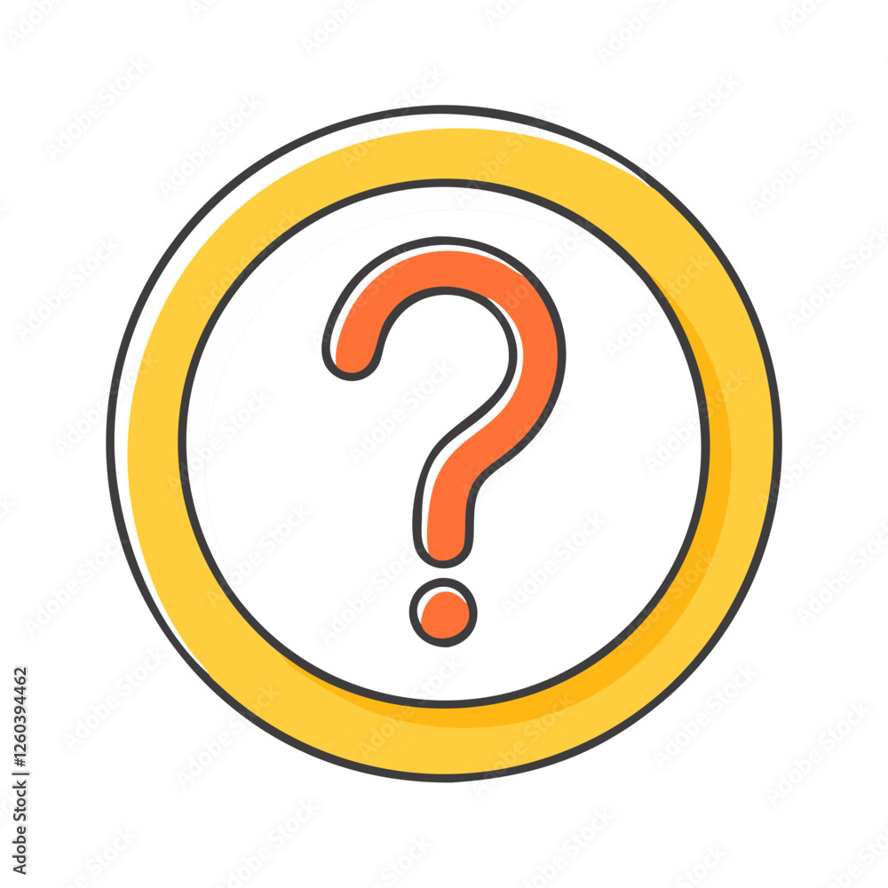 Poster question mark in circle icon, question mark in circle vector illustration-question mark in circle pe