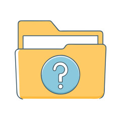 question mark in folder icon, question mark in folder vector illustration-question mark in folder perfect for question mark in folder logos and icons