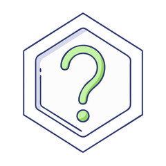 question mark in hexagon icon, question mark in hexagon vector illustration-question mark in hexagon perfect for question mark in hexagon logos and icons