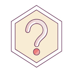 question mark in hexagon icon, question mark in hexagon vector illustration-question mark in hexagon perfect for question mark in hexagon logos and icons