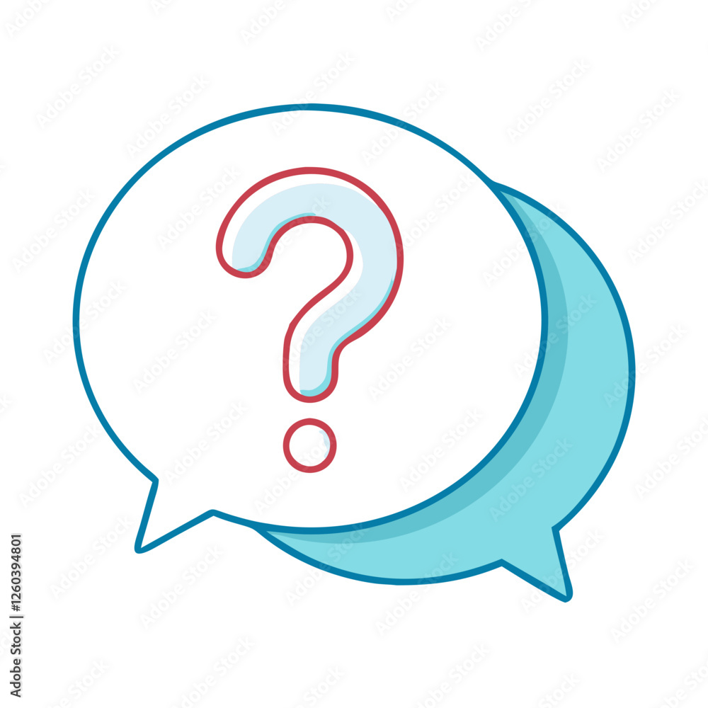 Poster question mark in speech bubble icon, question mark in speech bubble vector illustration-question mar