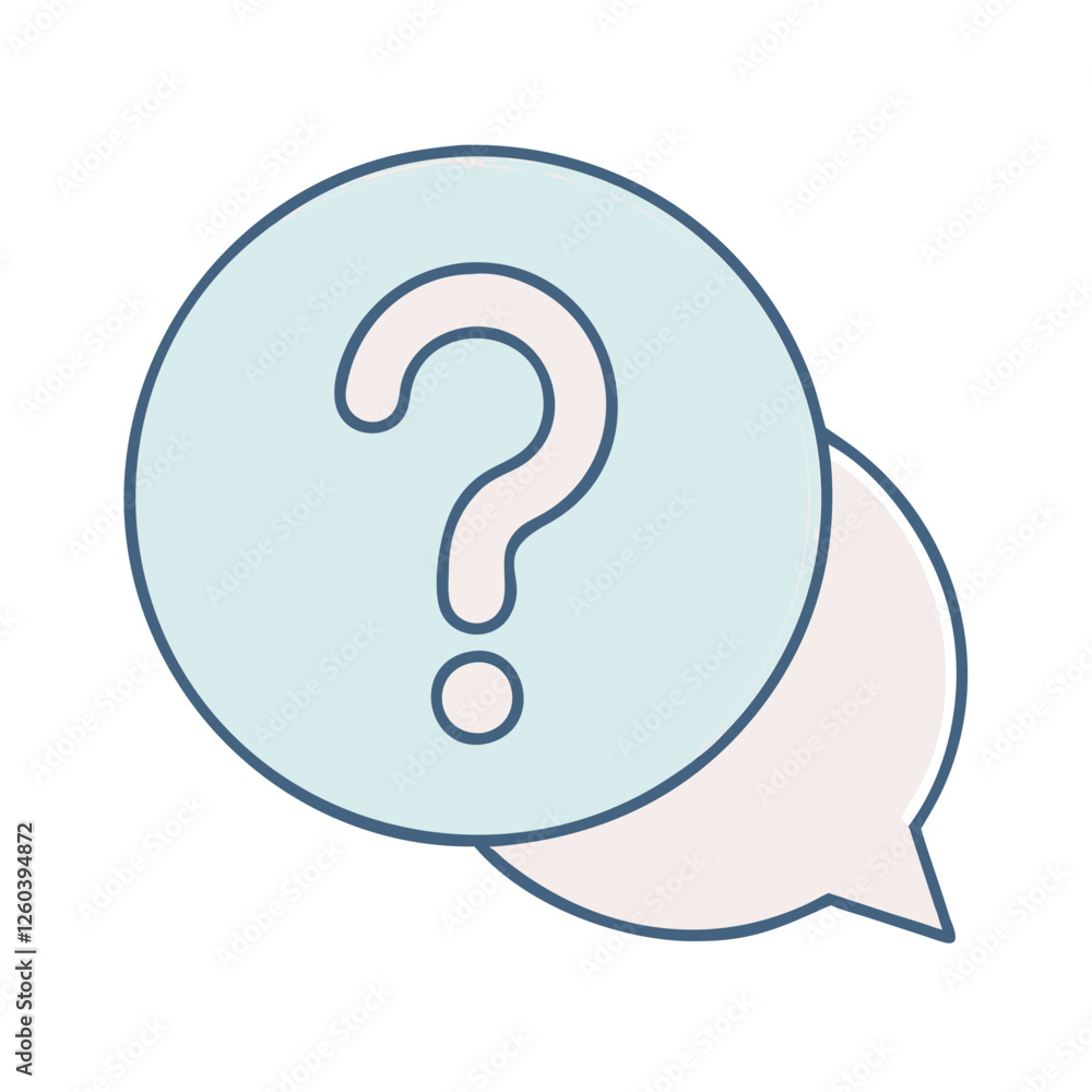 Poster question mark in speech bubble icon, question mark in speech bubble vector illustration-question mar
