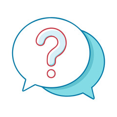 question mark in speech bubble icon, question mark in speech bubble vector illustration-question mark in speech bubble perfect for question mark in speech bubble logos and icons