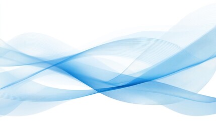 Fototapeta premium Elegant Blue Wave Background with Transparent Lines for Modern Design